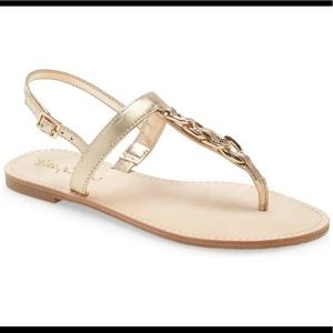 Lilly Pulitzer Gold sandals size 9.5